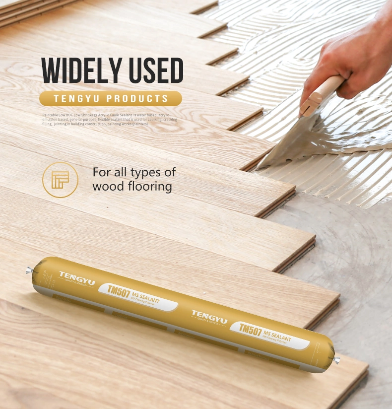 Flexible Water Free Ms Wood Parquet Floor Adhesive for Steel Aluminium