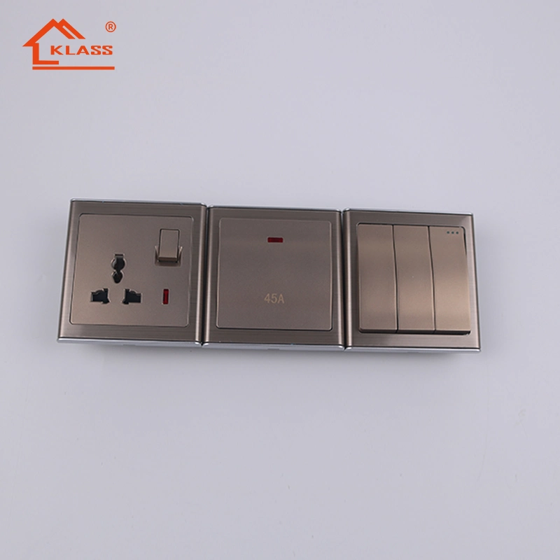 Color Optional Releasable Control Button Gang Switch Electric Wall Switch