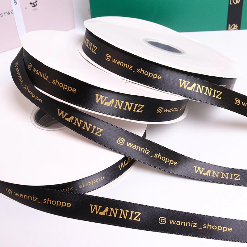 Wholesale/Supplier Custom Logo Factory Direct Sales Multi-Specification Flower Pattern Heat Transfer Polyester Belt DIY Bow Decorative Belt Gift Wrapping Belt