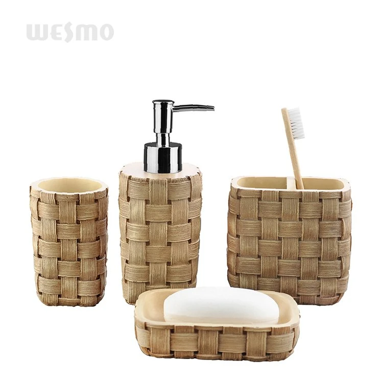 Modern Designed Polyresin Bathroom Accessories Set Shower Toilet Accessories