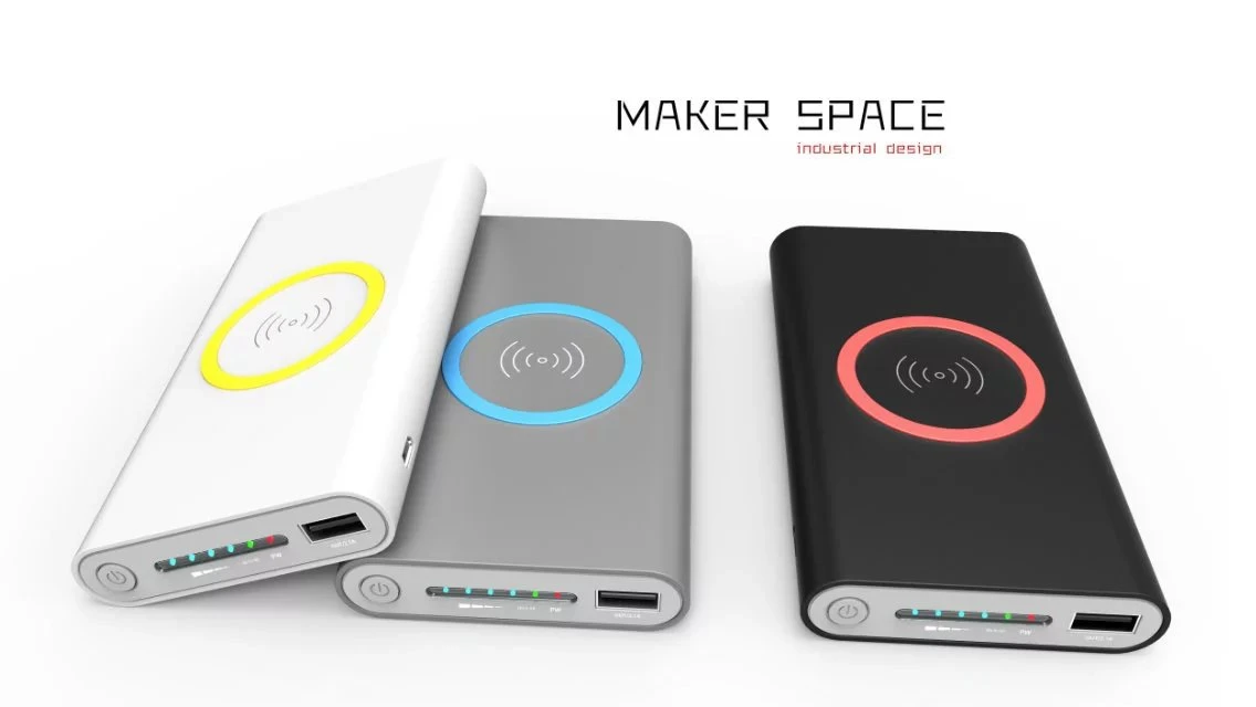 2-en-1 cargador inalámbrico Banco de potencia de 8000mAh