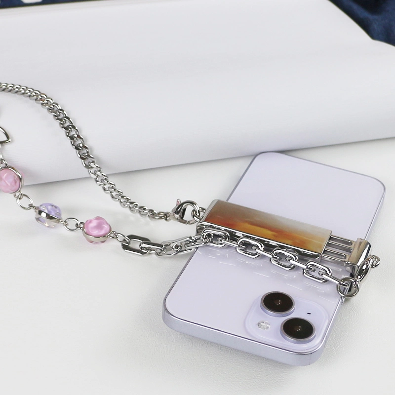 Round Orb Charm Chain Phone Clip Crossbody Phone Case Accessory