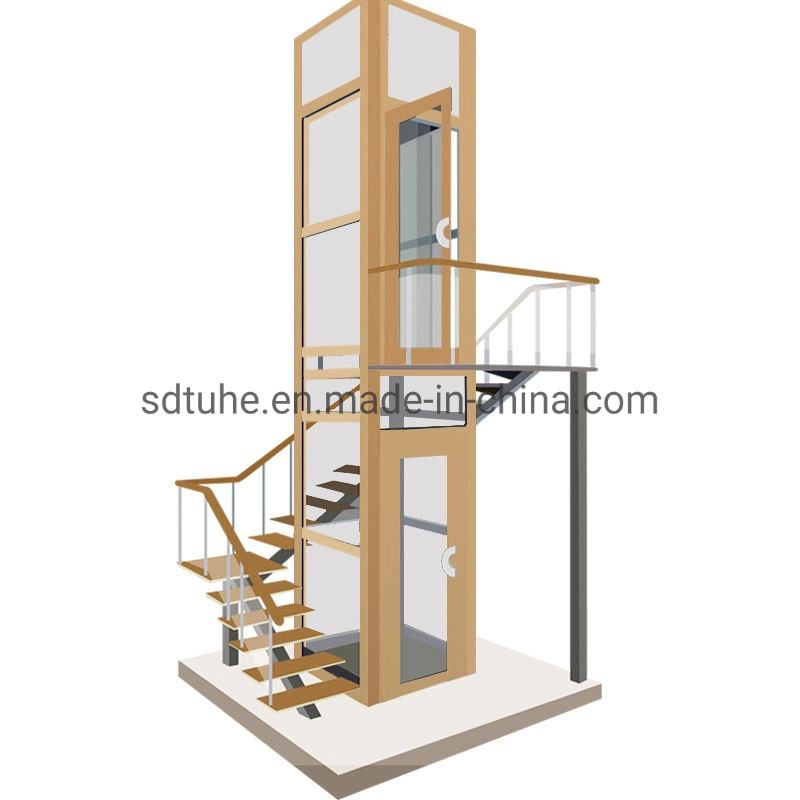 Aluminium Alloy Glass Frame Personal Hydraulic Villa Home Lift