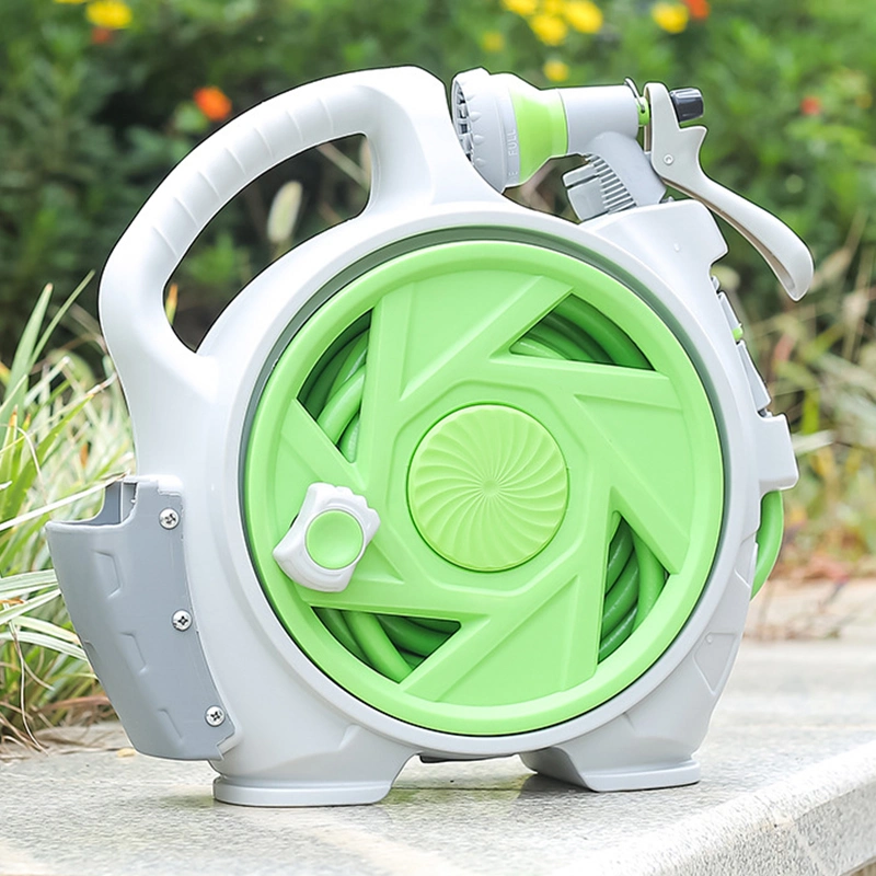 Hot Sale High Quality Auto Portable Garden Hoses & Reels with 7 Patterns Spray Nozzle for Garden