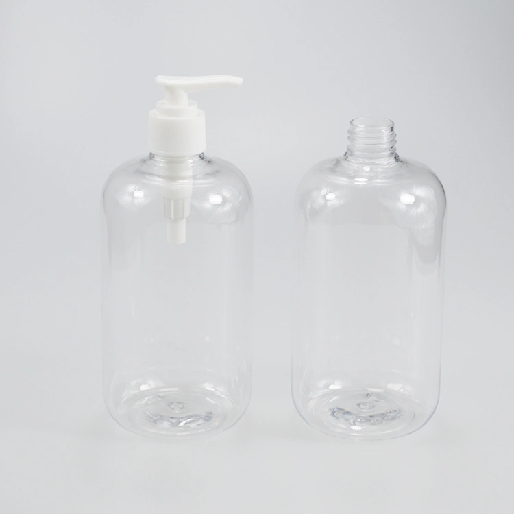 Factory 500ml Hand Wash Sanitizer Plastic Cosmetic Clear White Pet Bottle with Pump