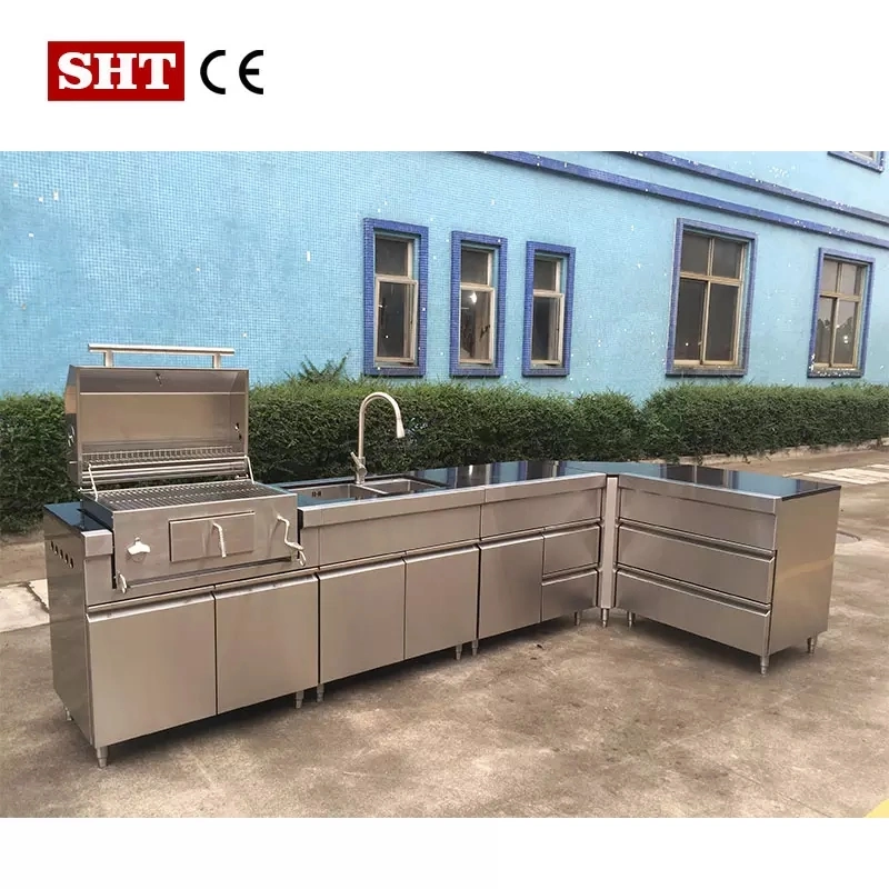 L Shape Products New Bar Counter Design Outdoor Kitchen Custom BBQ Grill