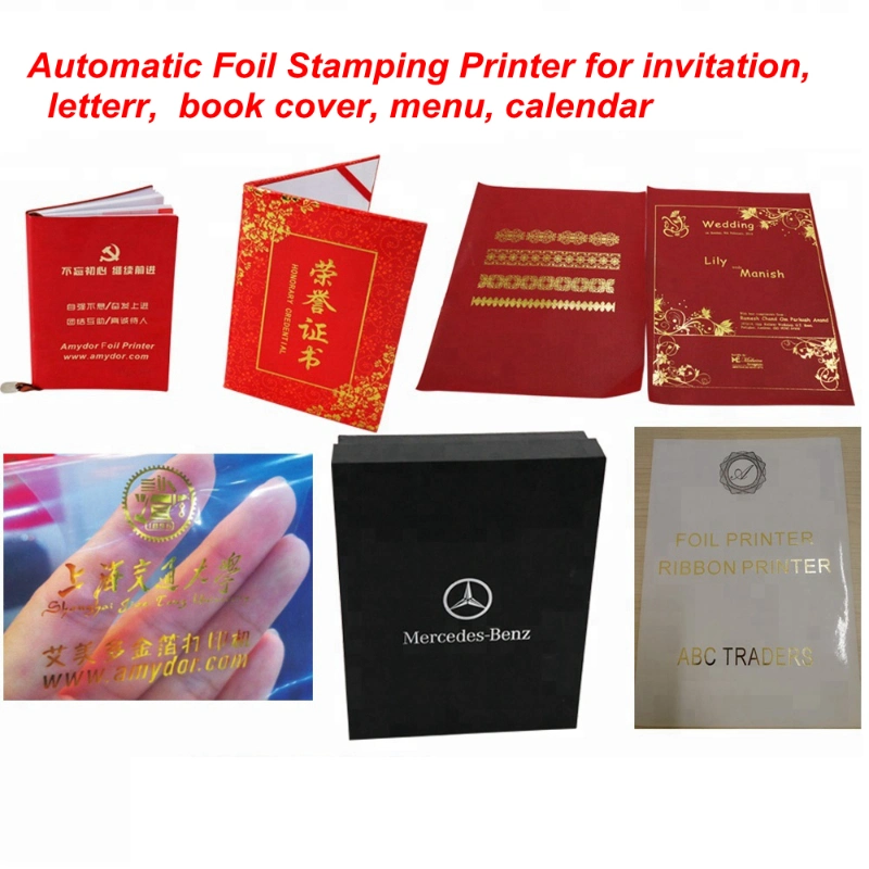 Impresora automática de lámina Digital aluminio Hot Gold Foil Stamping Printer máquina automática de impresión para invitación, Letterr, tapa de libro, Menú, Calendario