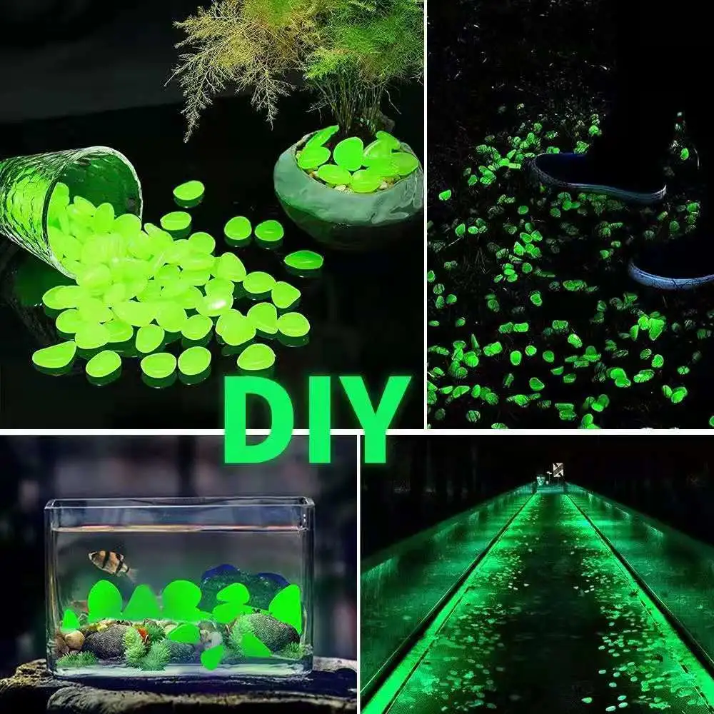 Glow in The Dark Pebbles Glowing Rocks for Aquarium