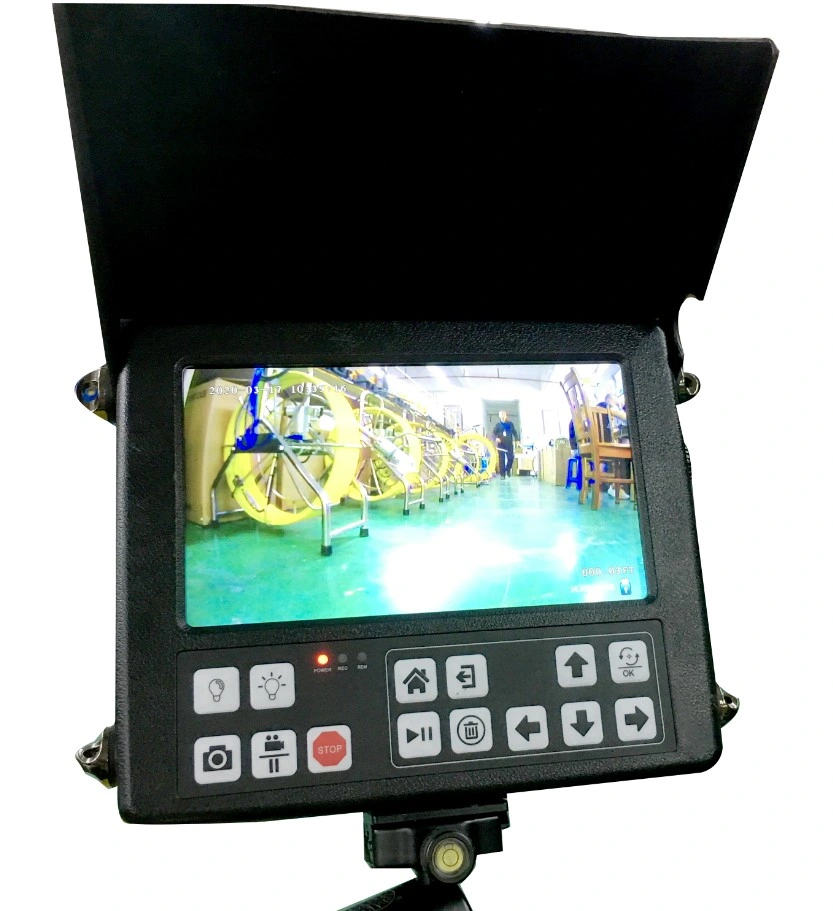 Waterproof Control Unit Sewer Drain Pipe Camera with HD Display