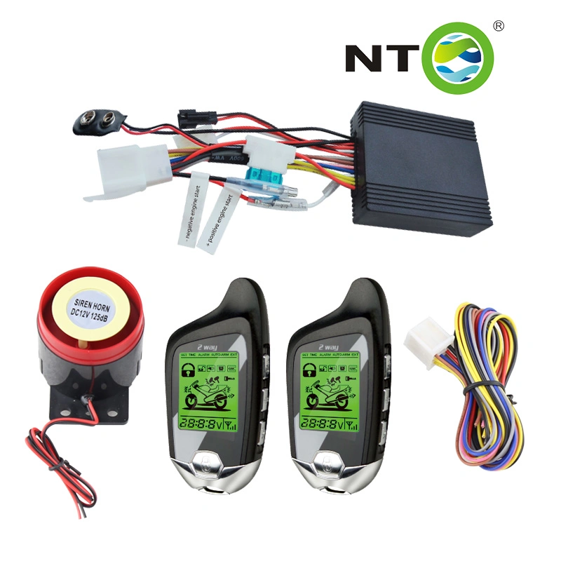 Nto Hot Sale Two Way Motorcycle Security Alarm System Remote Controls Anti Theft