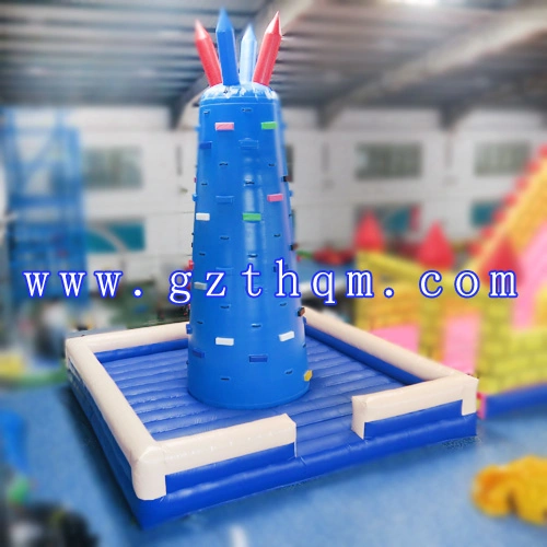 5X5X5m pared inflable de escalada en roca para niños al aire libre