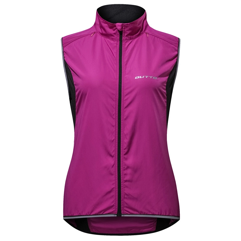 As mulheres' S Andar Vest Vento Impermeável Jaqueta Aluguer Vest Reflective Sports sem mangas Desgaste Ciclismo