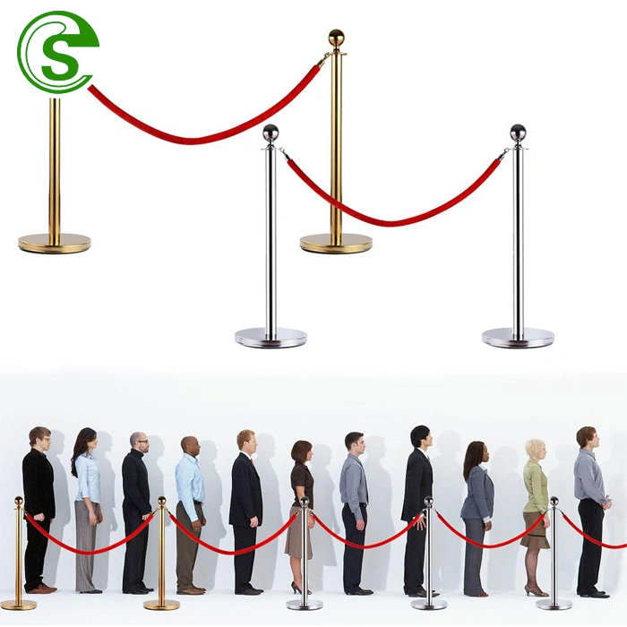 أحبال Stanchion المضفرة Stanchiones الفولاذ المقاوم للصدأ قائمة الانتظار