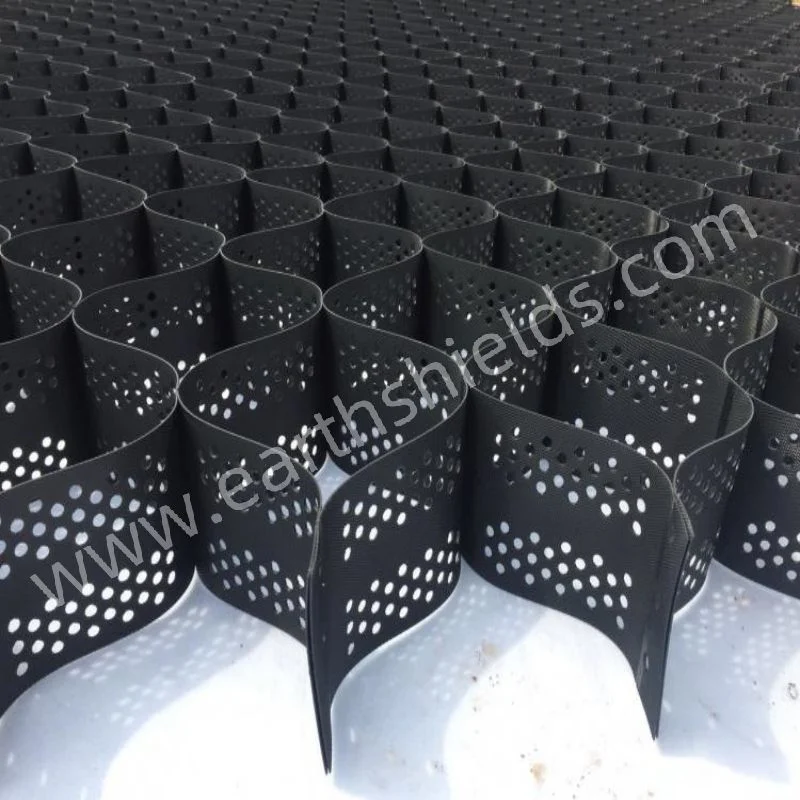 HDPE Geocell Gravel Road Highway Gravel Driveway Black HDPE Drain Drainage Cell