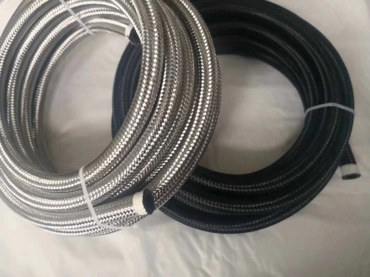 PTFE Hydraulic Hose/Smooth Bore Stainless Steel Braided PTFE Flexible Hydraulic Hose SAE100 R14