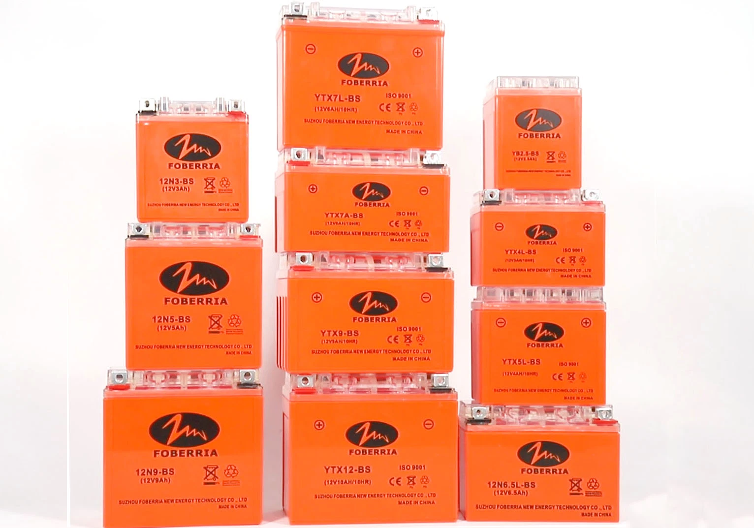 Fabricant de batterie de moto batterie longue durée batterie sèche au plomb 12 V. Batteries de moto