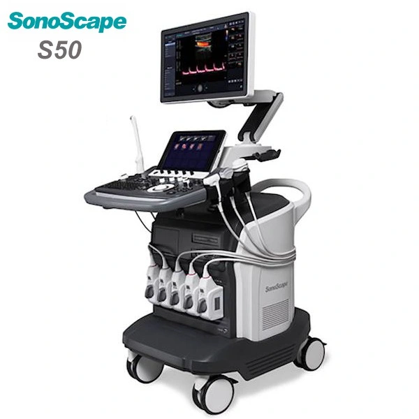 Medical Sonoscape S50 Ce FDA Trolley Color Doppler 4D Ultrasound Machine