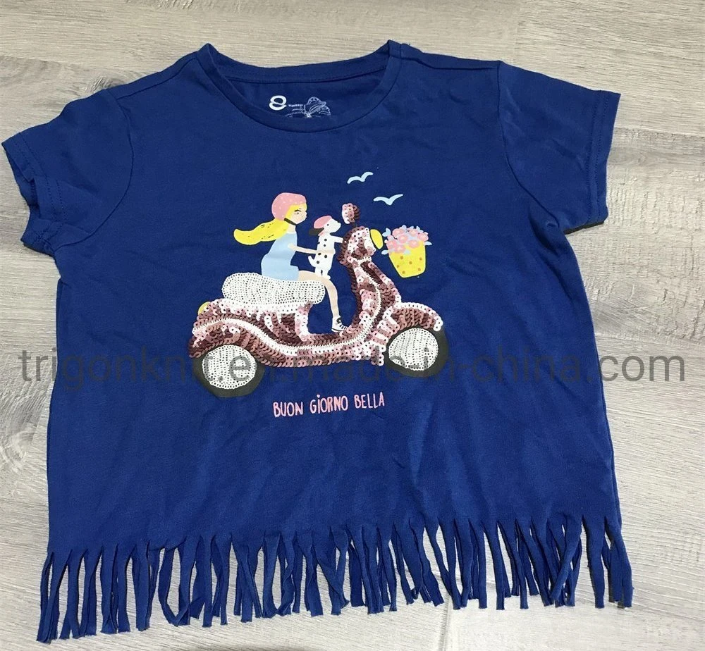 New Children&prime; S T-Shirt Short Sleeve Summer Cotton Cartoon Top Girls Apparel