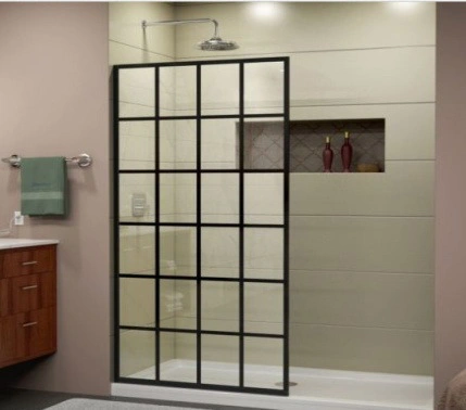 Sally Bathroom Products Walk in Shower Door Enclosure Screen Easy Clean Sanitary Ware Wet Room Shower Door