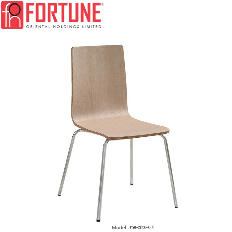 Commercial Stainless Steel Restaurant Chairs Wood Design for Siting (FOH-XM43-667)