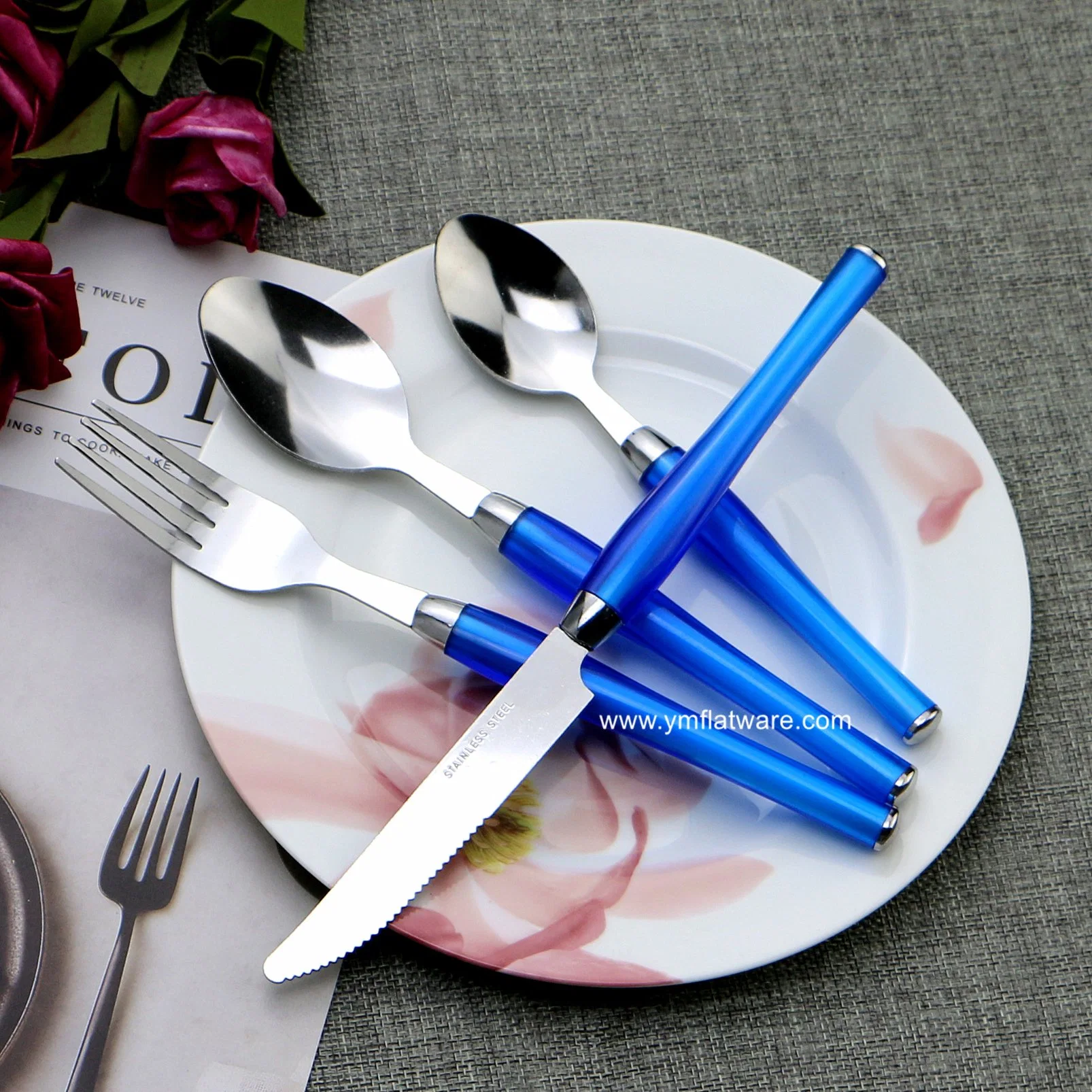 Plastic Handle Fork and Spoon Cutlery Gift Set