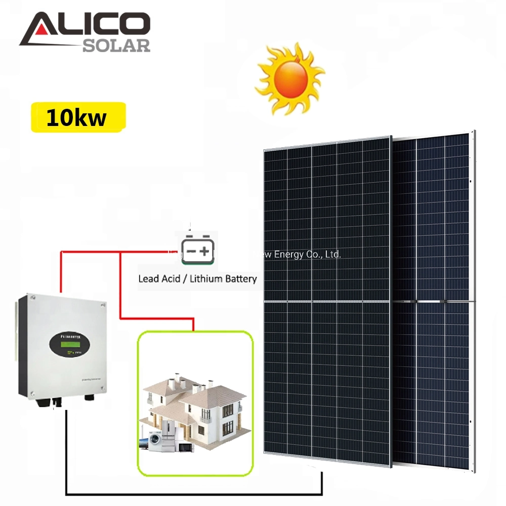 Precio barato 1kw 3kw 5kw Sistema de Energía Solar MPPT Controlador 48V 100A 12V 100una batería en una estación