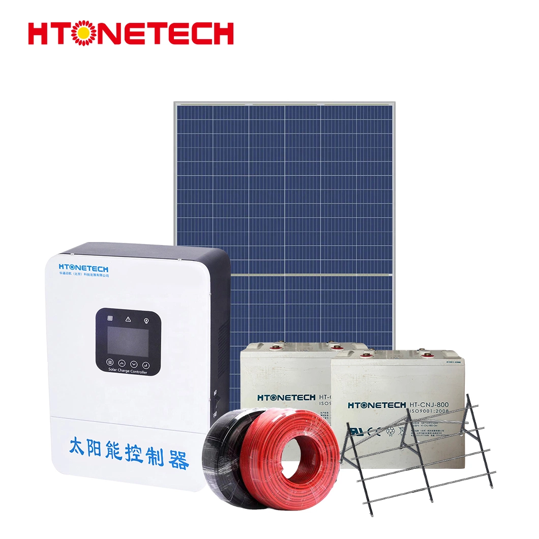 Htonetech 3kw 8kw 10kw off Grid Solar System Complete Kit Factory China 8kw 10kw 54kw Solar Energy System for Rental Home