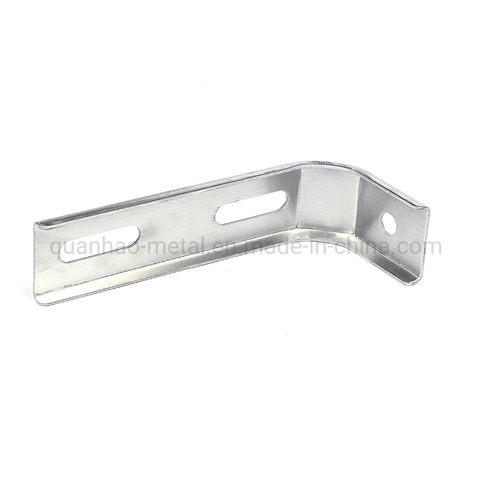 Metal Stamping Brushed Stainless Steel Corner Connector OEM Furniture Connector