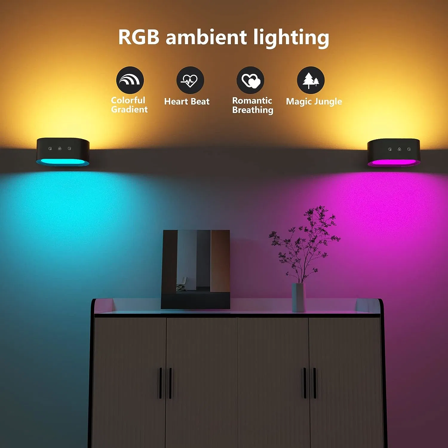 Apliques Eye-Caring ambiente RGB LED luces LED luces decoración gabinete