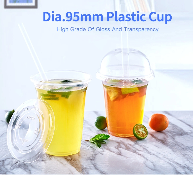 Custom Printed Clear 16oz PP Pet Transparent Cold Beverage Plastic Cup