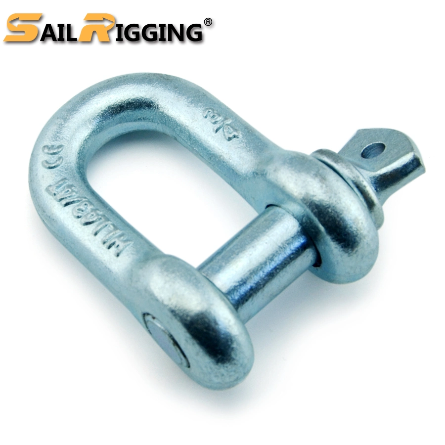 Electric Galvanized Us Type Steel Drop Forged Screw Pin D Shackle Hardware Accessory