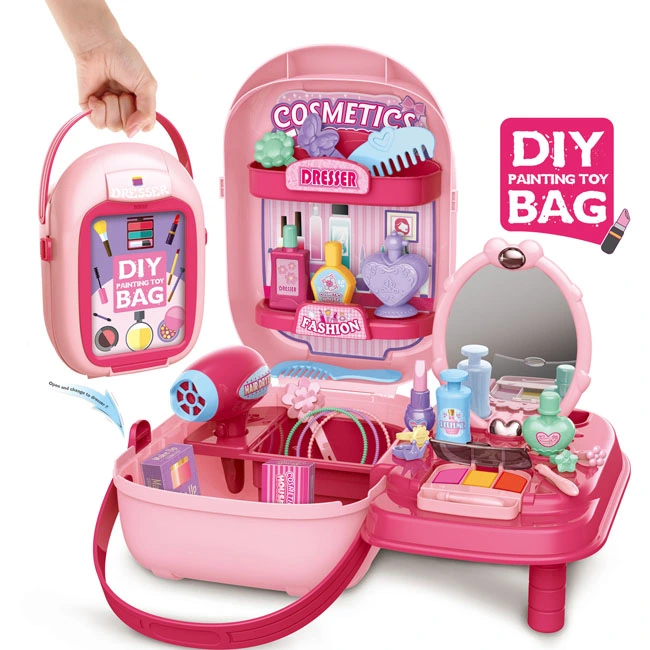 Beauty Make up Toy Sets Play House Dressing Toy Table Emulational Kids Makeup Set with Suitcase Girls Toys
