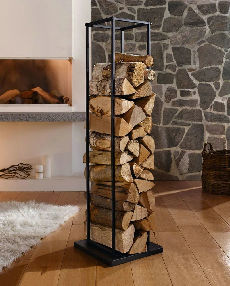 Steel Fire Wood Rack for Home Decor and Furniture