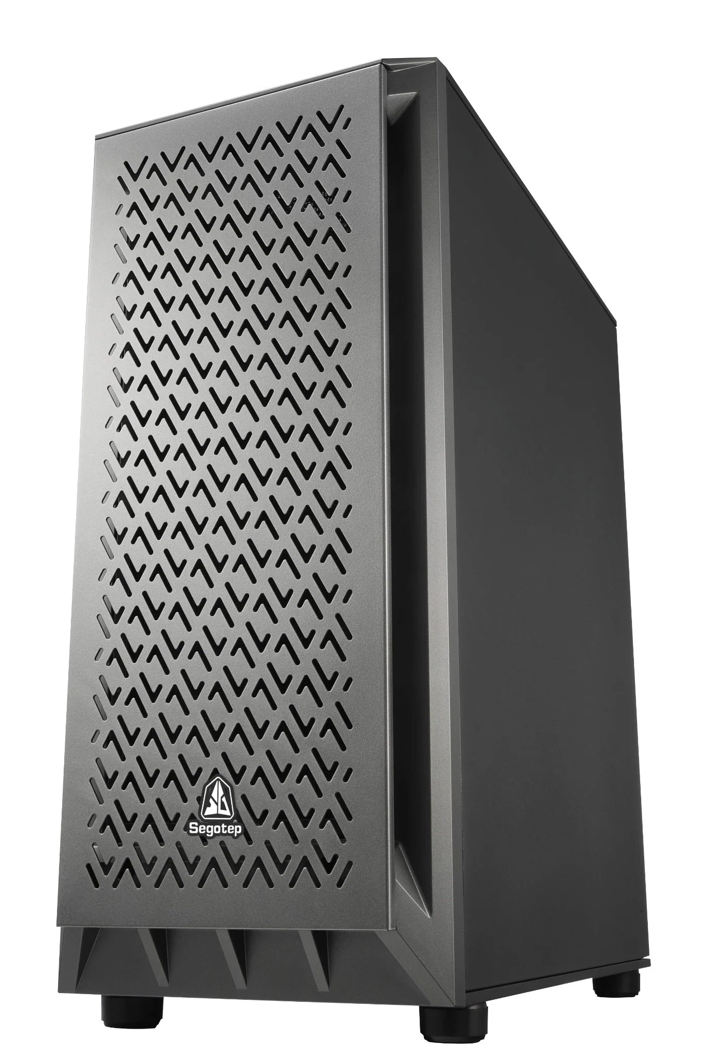 Segotep Gank 2, New Arrvial Liquid Cooler ATX Gaming Computer Case PC Cases, Good Airflow Panel Design Segotp Black/White Case