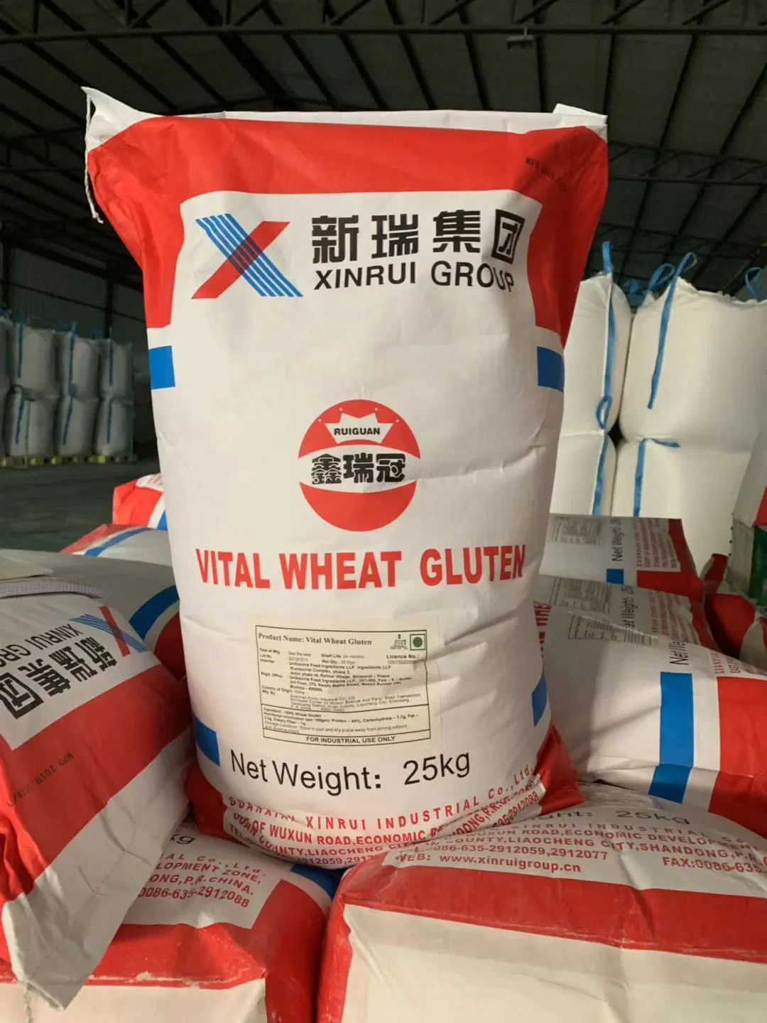 Vital Wheat Gluten/Vital Wheat Protein, Guanxian Xinrui Factory Directly Supply