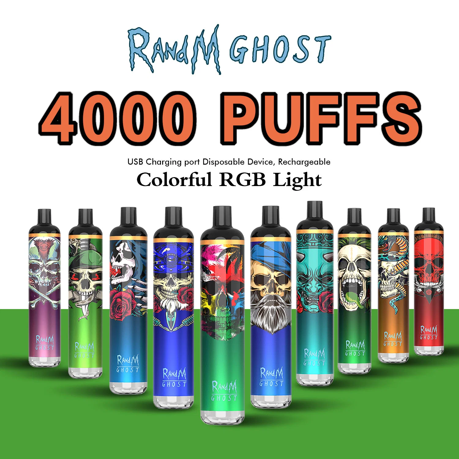 Nouveau Fashion Style Randm Ghost 4000 inhalations Portable E-cigarette jetable