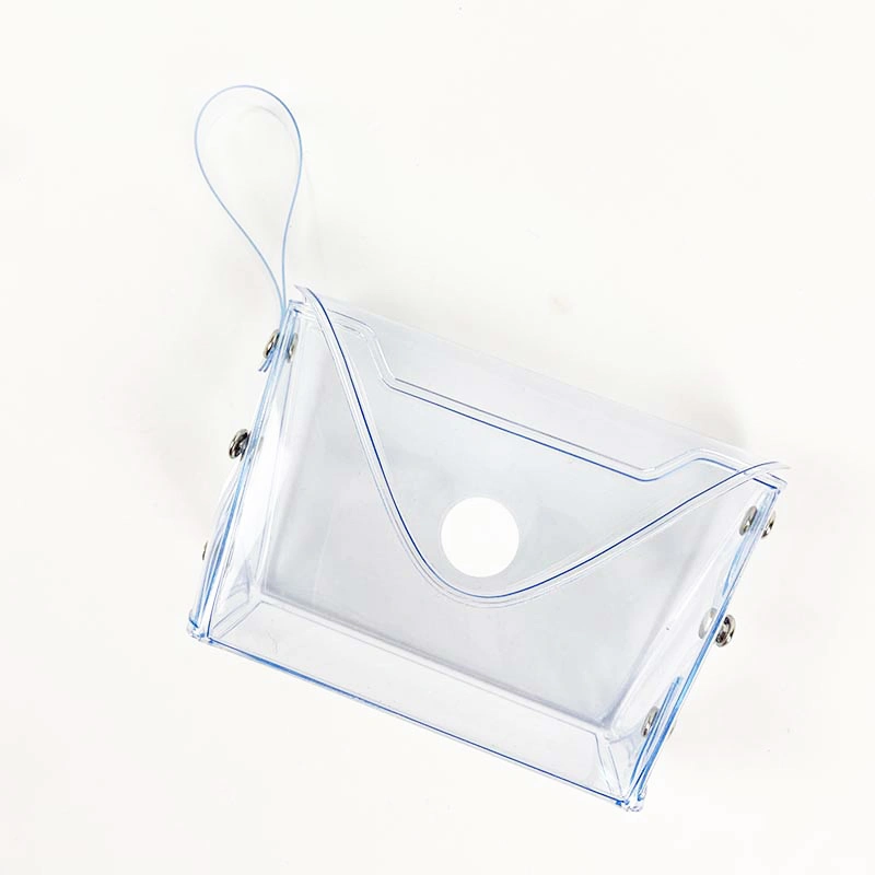 علبة حافظة المفاتيح البلاستيكية الشفافة الجديدة للسيارة الجراب سلسلة أحرف PVC حقيبة تخزين صغيرة مزودة بندول Keychain Kids Lady Coin Purse