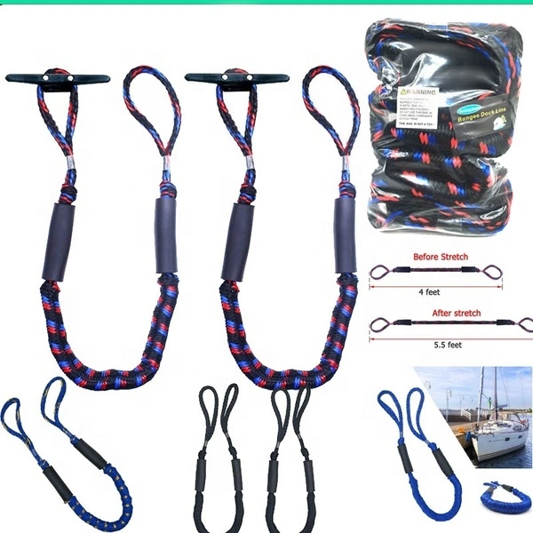 1/2"*5FT PP Bugnee Dock Line, Inner Core with Elastic Rope