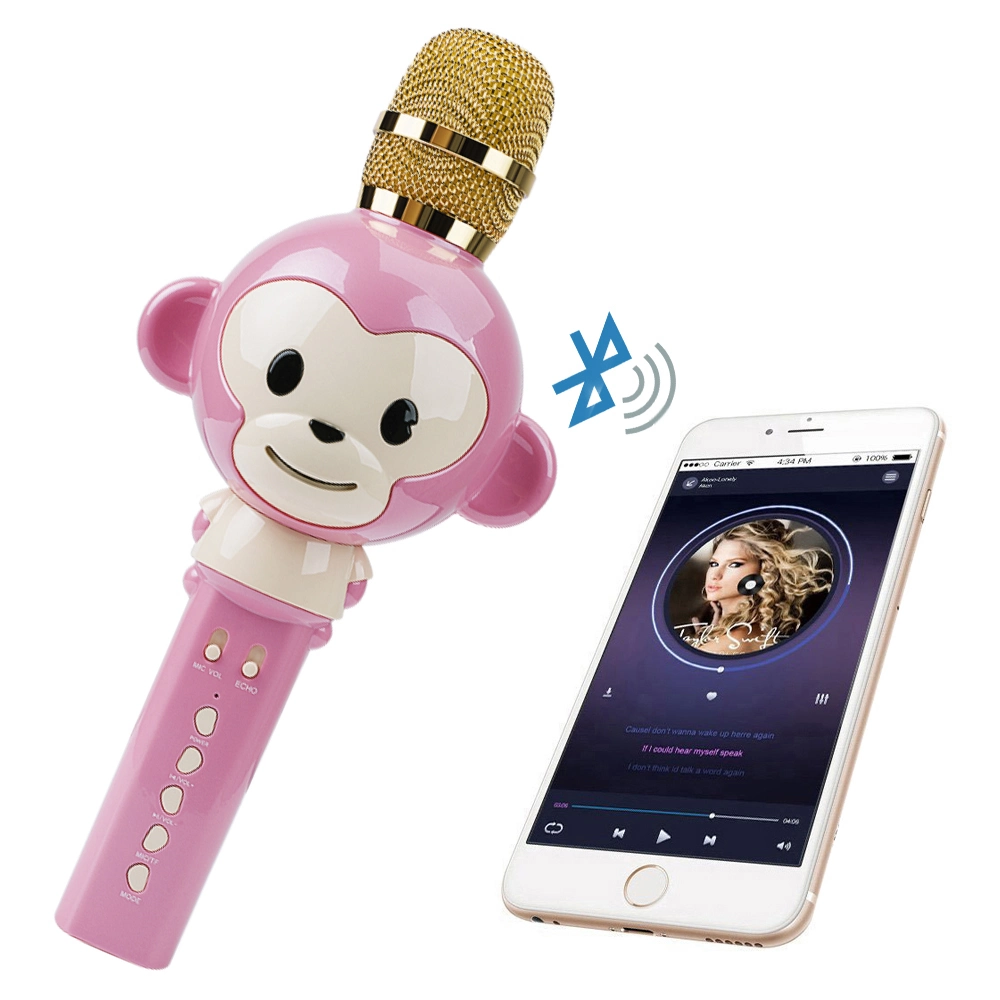 Mini Bluetooth Speaker Karaoke Microphone Kids Karaoke Machine for Mobile Phone