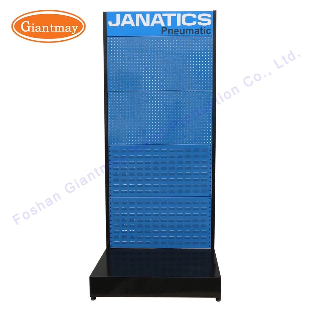 Retail Store Tools Display Hardware Shelf Rack with Perforated Metal Panels
