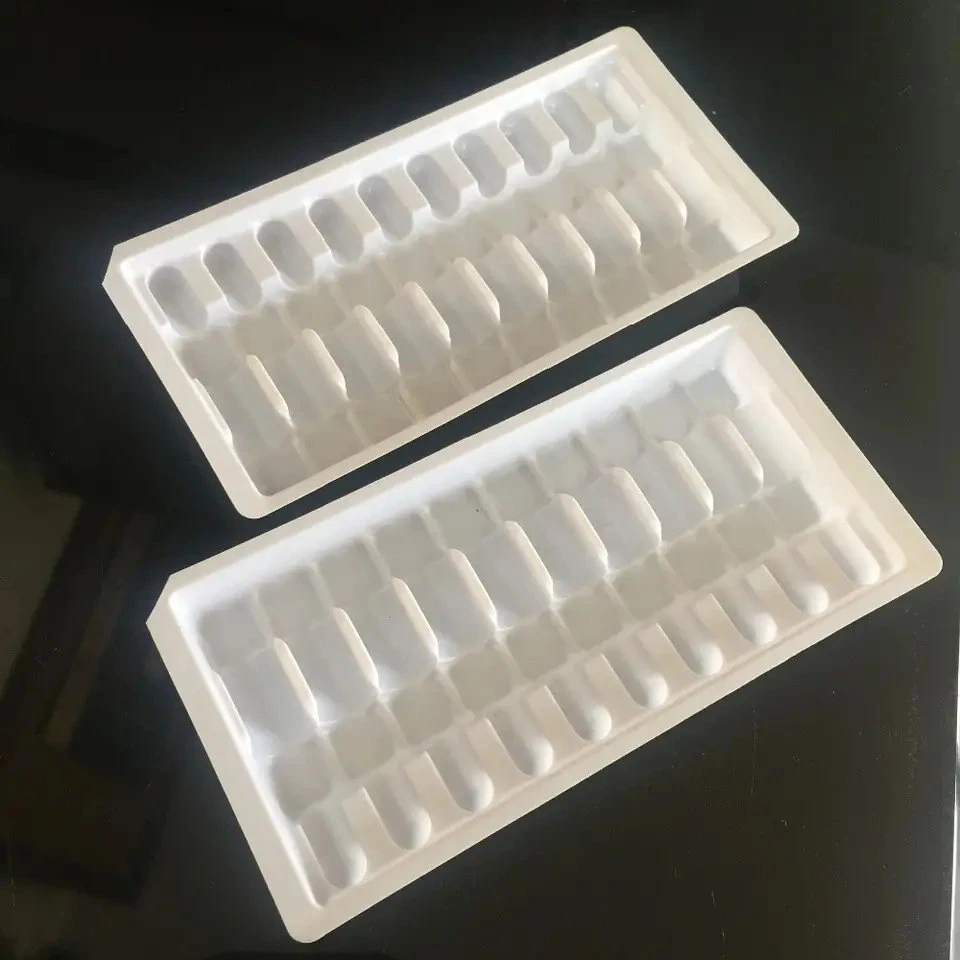 Ecofriendly Transparent Plastic Ampoule Tray Disposable Medical Steroids 10ml Vial Box Blister Vial Pack