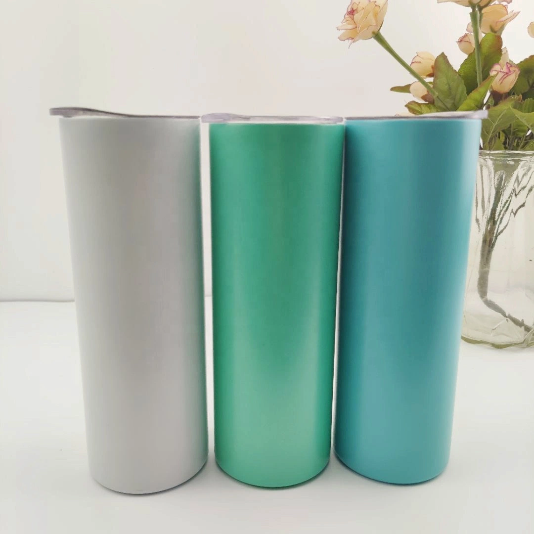 Wholesale/Supplier 20oz Glow in The Dark Tumbler Double Wall Blank Sublimation Straight Stainless Steel Vacuum Skinny Tumbler