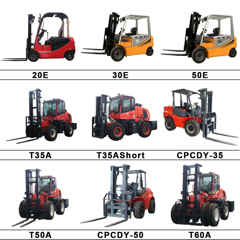 CE ISO 2ton 3ton 5ton Puerto de depósito batería montacargas eléctrico Motor diesel GLP terreno rugoso carretillas elevadoras con fábrica Precio de venta