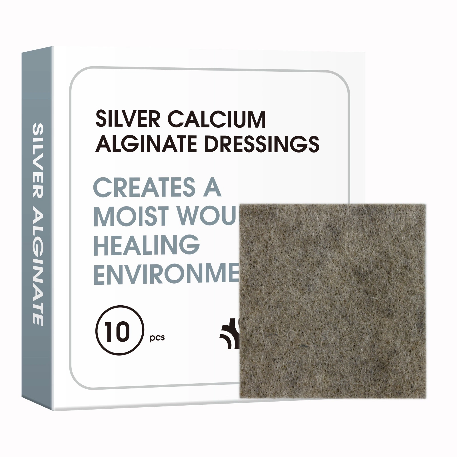 AG Pansement médical à l'alginate de calcium argent, pansement chirurgical pour les soins des plaies.