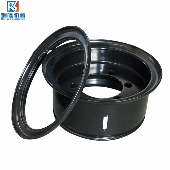 Customized Made Forklift Parts Disc Wheel Rim Press on Rim Steel Industrial Rear Forklift Rim