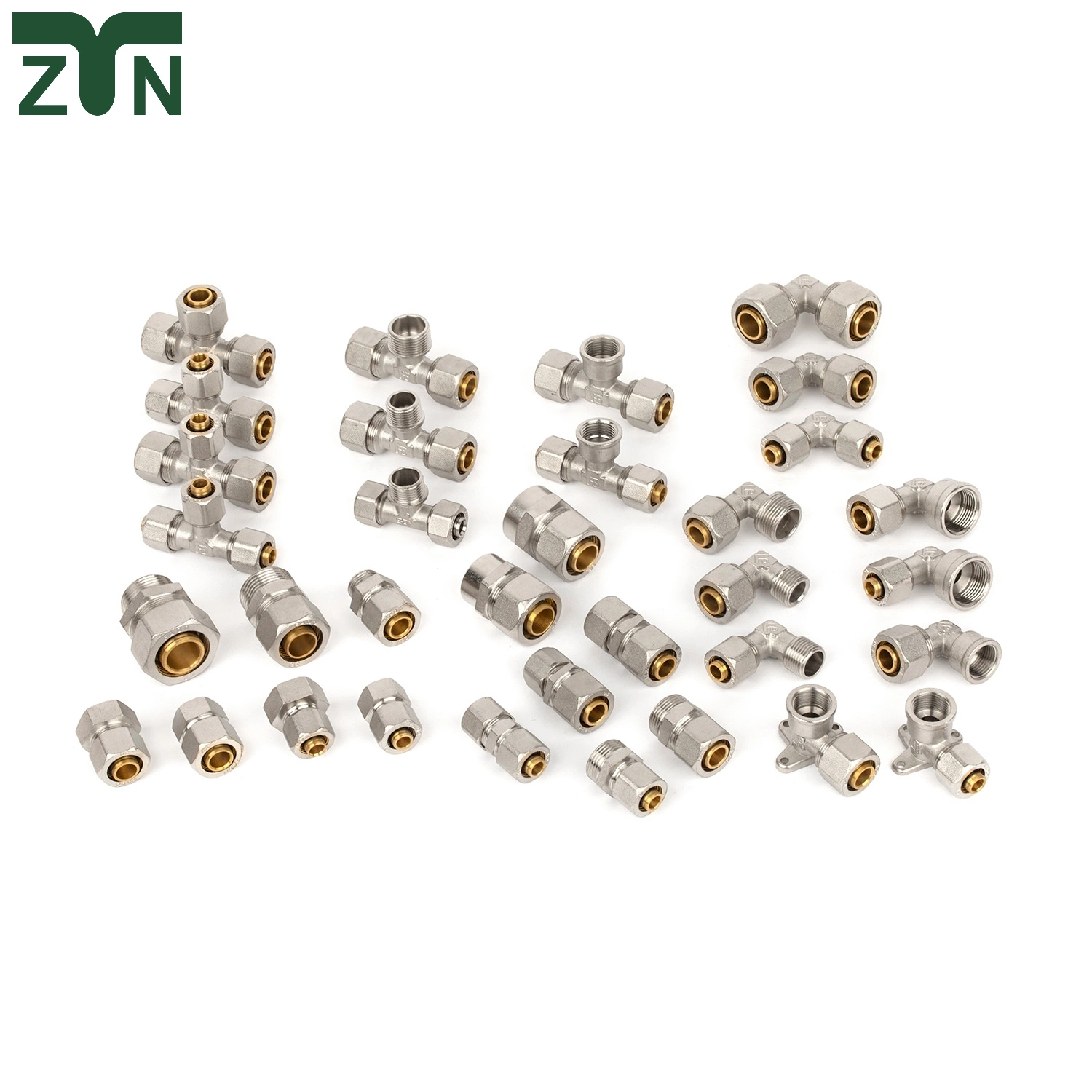 Male Coupler Plumbing Elbow Brass Compression Pipe Tube Fittings for Pex-Al-Pex Multilayer/Composite Pipes