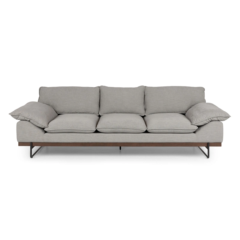 Super Soft Oversized Fabric Upholstered Sofa with Powder-Coated Metal Pin Legs