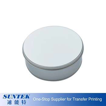 La transferencia de calor impresión personalizada de metal 2D Candy Tin Box forma redonda