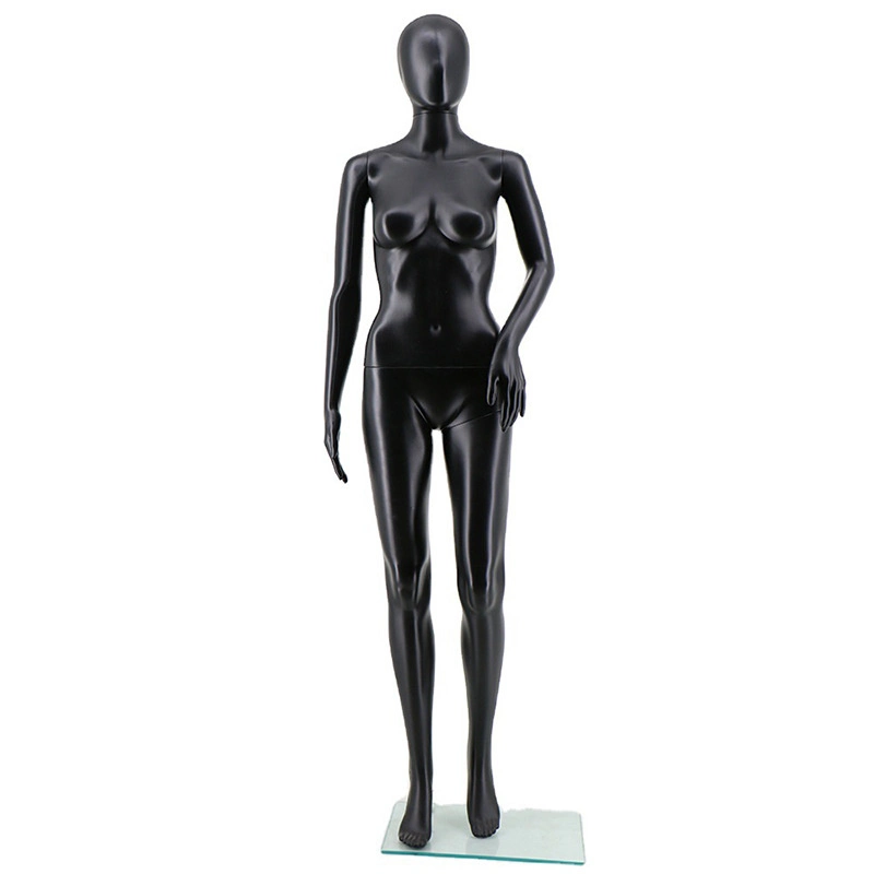 Factory Direct Sale Black Plastic Female Display Clothes Mannequin