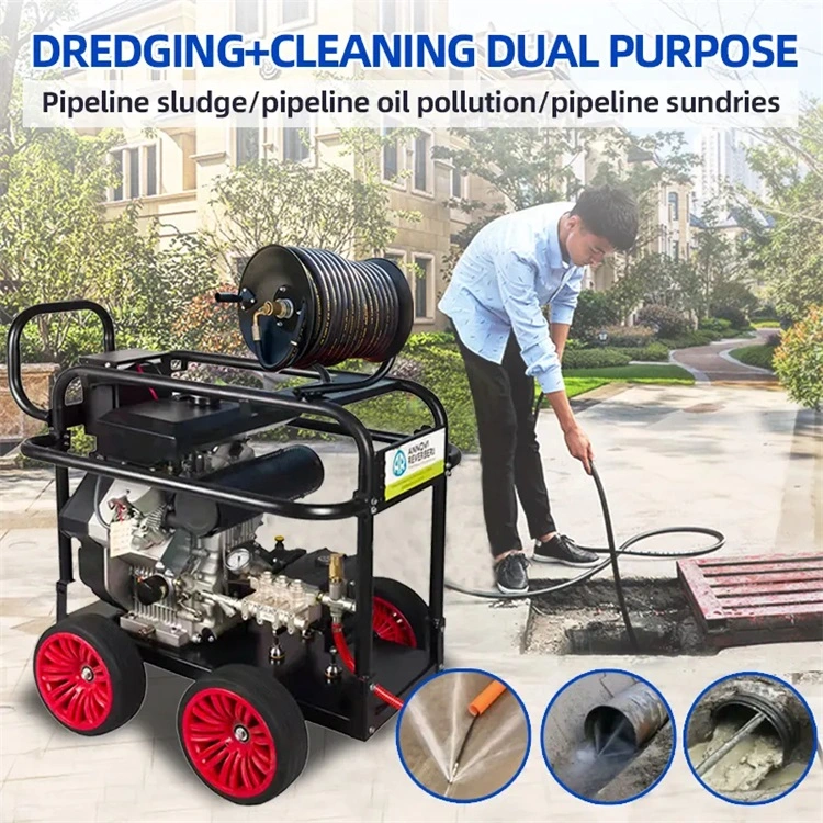 High Pressure Water Dredging Machine Pipe Cleaning Machine 380V Large Flow High Pressure Diesel Engine Driven Pipe Dredging Machine